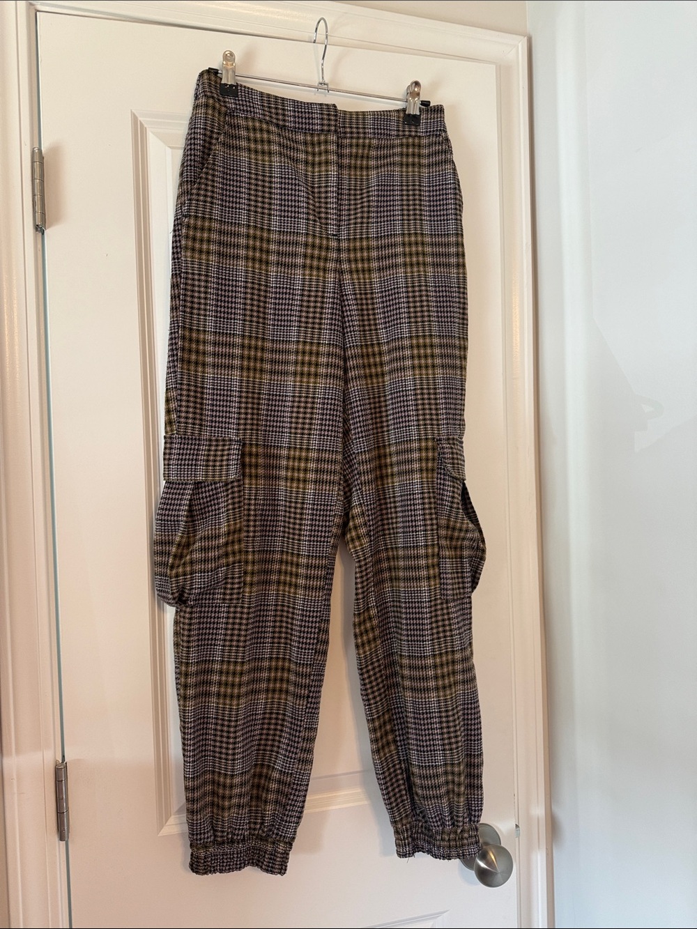Vero Moda Olive & Black Plaid Skirt